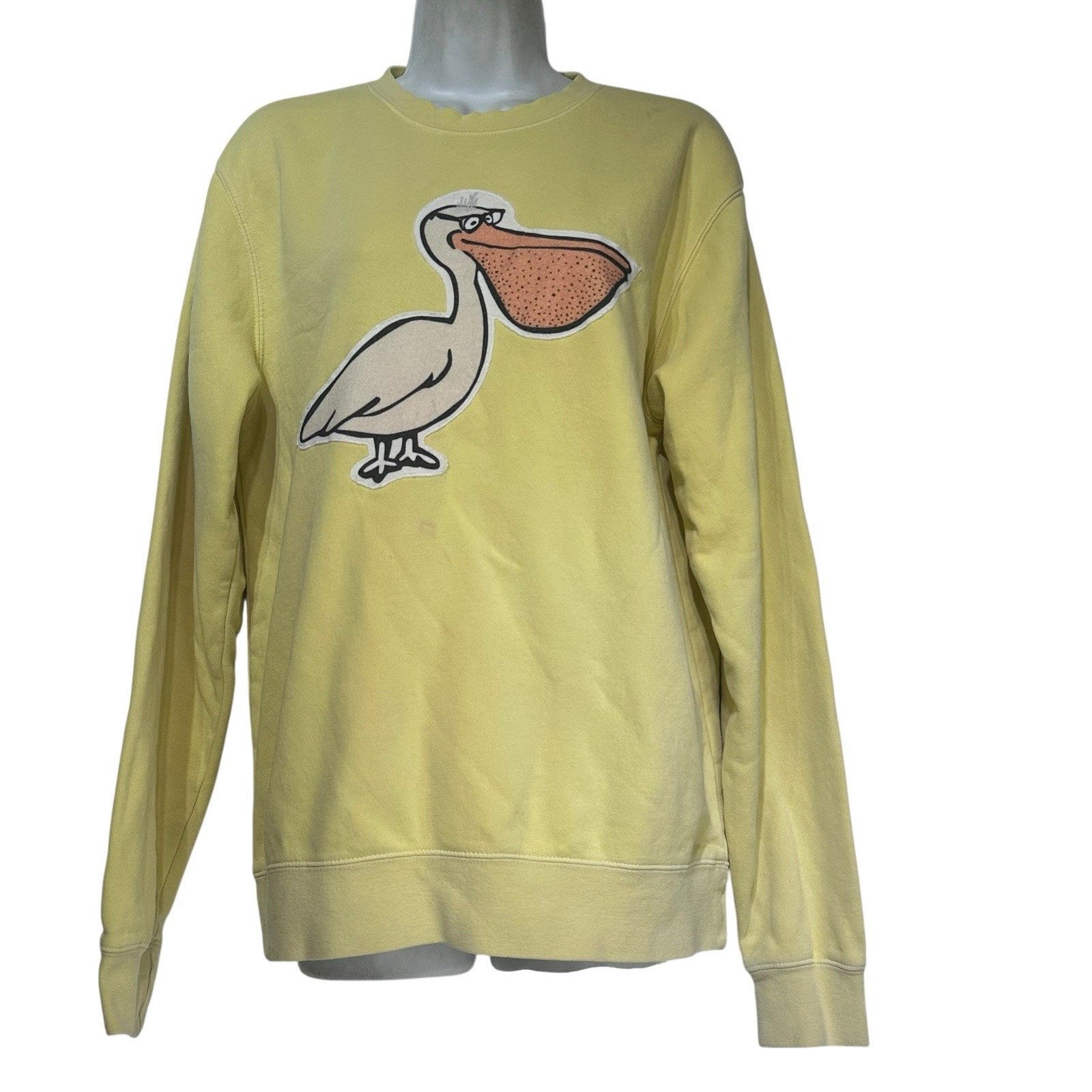Yoki Shop Yellow Pelican Pullover Sweatshirt Size S